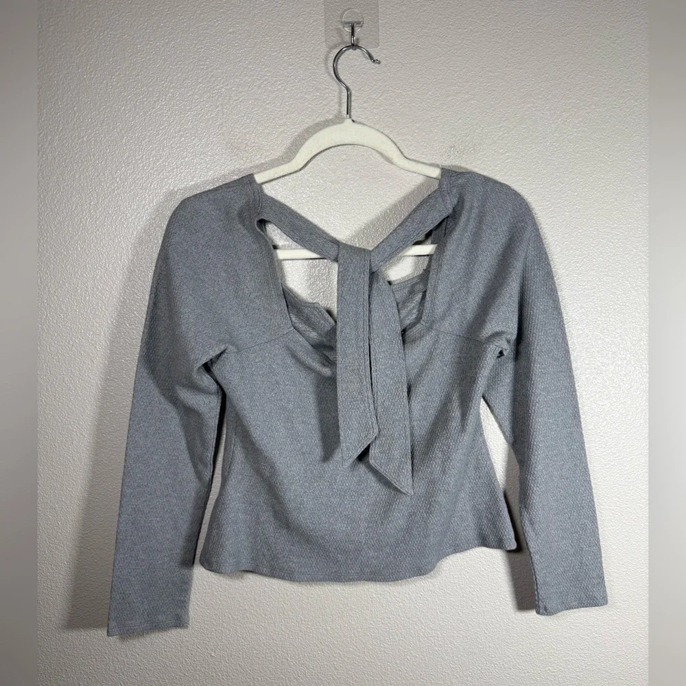 Anthropologie Pilcro Gray Notch Neck Tee - small G3